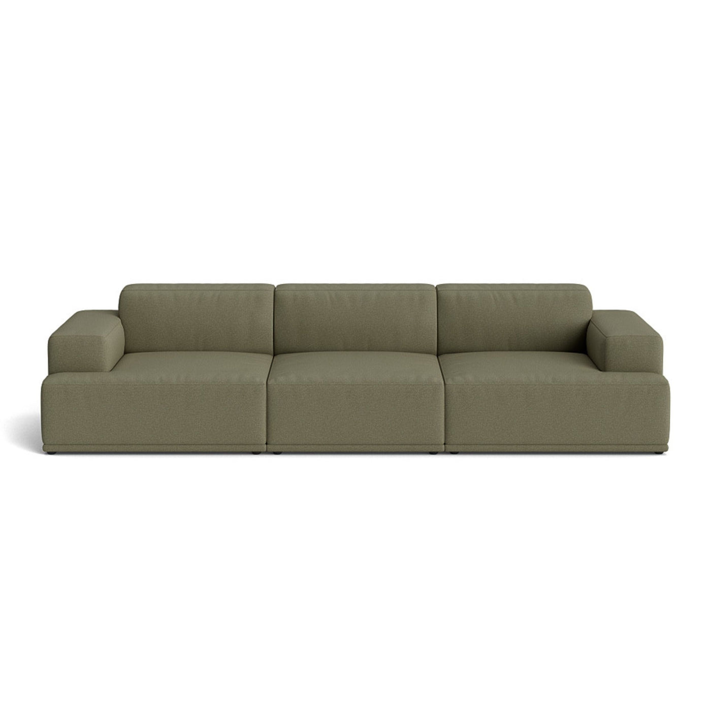 Muuto Connect Soft Modular 3 Seater Sofa, configuration 1. Made-to-order from someday designs. #colour_clay-17