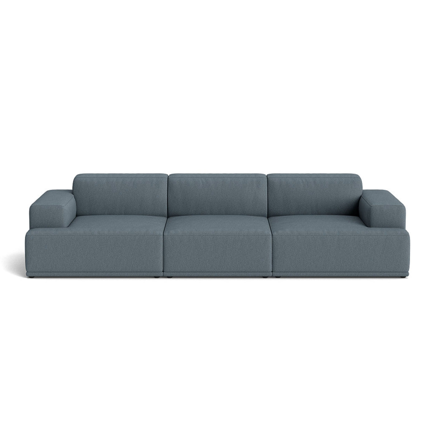 Muuto Connect Soft Modular 3 Seater Sofa, configuration 1. Made-to-order from someday designs. #colour_clay-1-blue