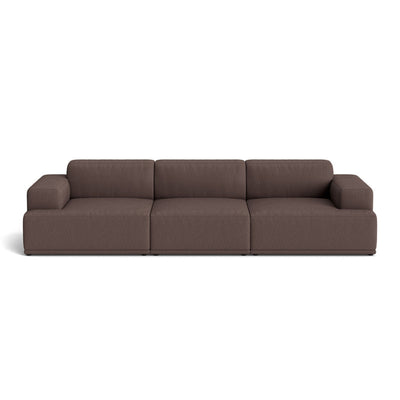 Muuto Connect Soft Modular 3 Seater Sofa, configuration 1. Made-to-order from someday designs. #colour_clay-6-red-brown