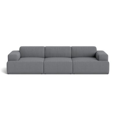 Muuto Connect Soft Modular 3 Seater Sofa, configuration 1. Made-to-order from someday designs. #colour_re-wool-158