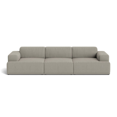 Muuto Connect Soft Modular 3 Seater Sofa, configuration 1. Made-to-order from someday designs. #colour_re-wool-218