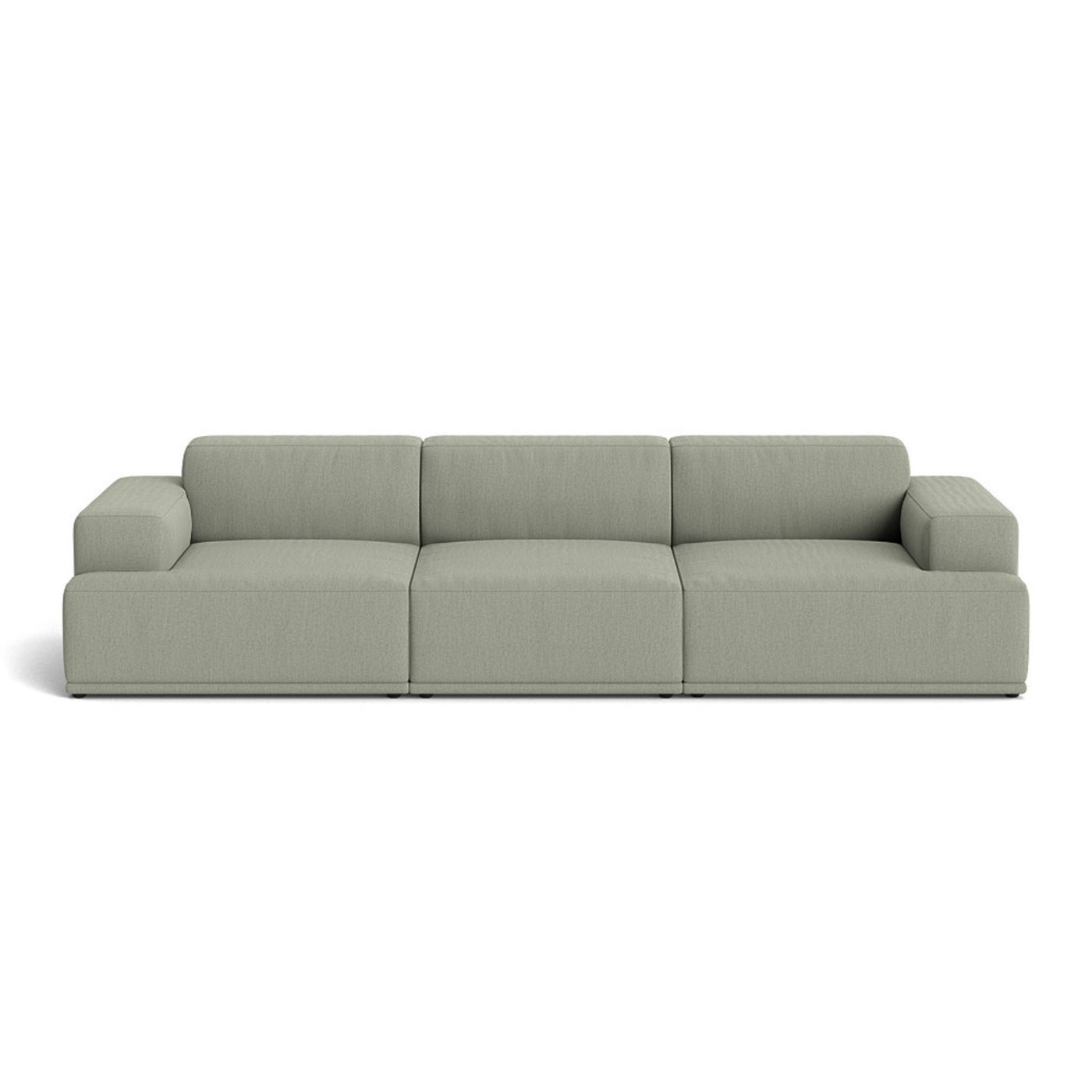 Muuto Connect Soft Modular 3 Seater Sofa, configuration 1. Made-to-order from someday designs. #colour_re-wool-408