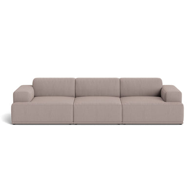 Muuto Connect Soft Modular 3 Seater Sofa, configuration 1. Made-to-order from someday designs. #colour_re-wool-628