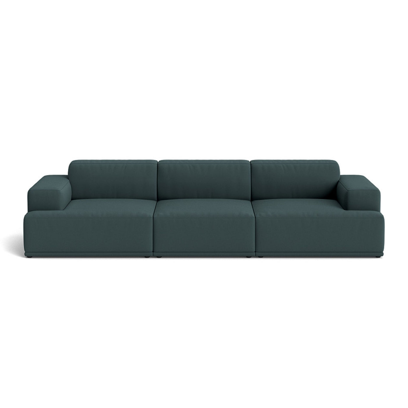 Muuto Connect Soft Modular 3 Seater Sofa, configuration 1. Made-to-order from someday designs. #colour_steelcut-180