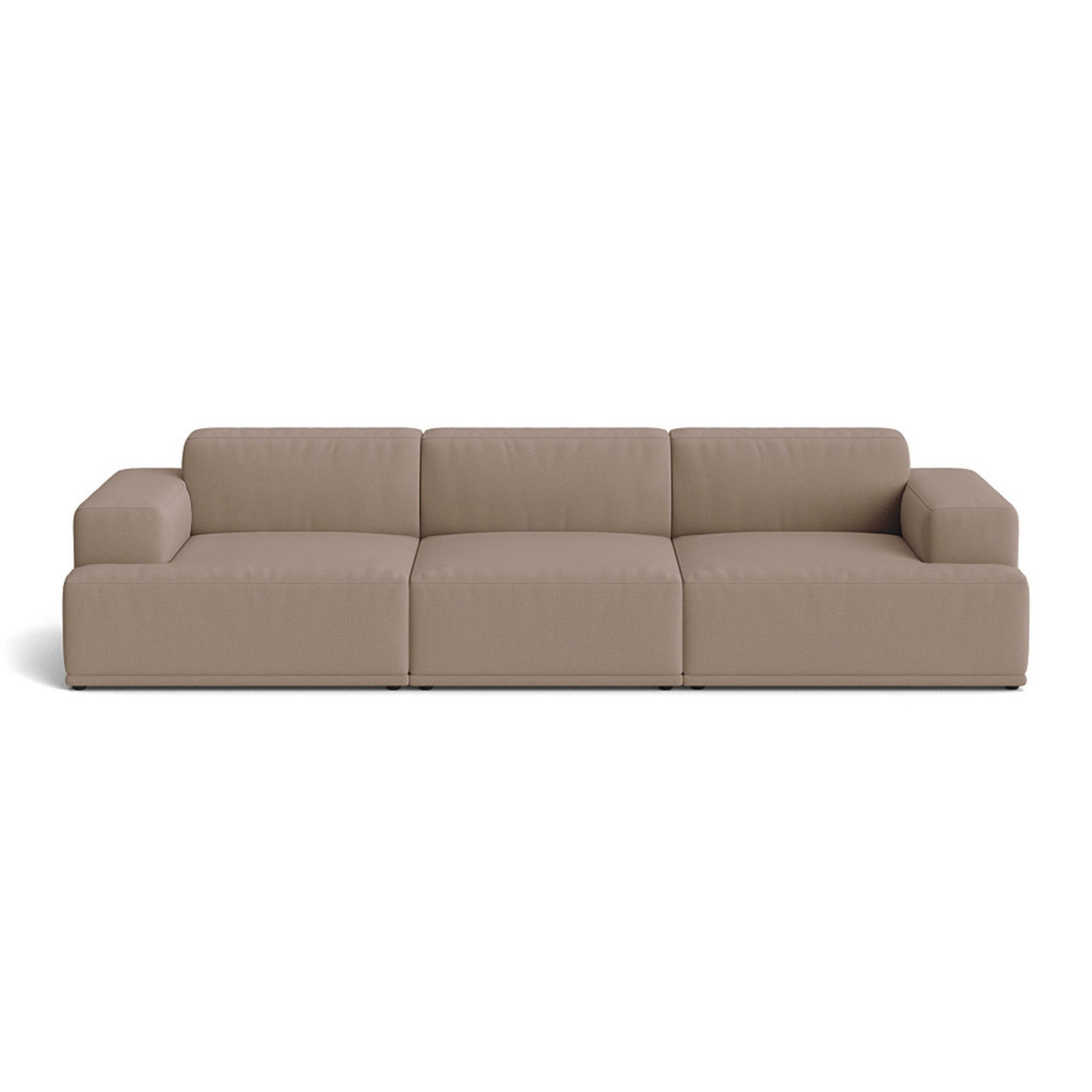 Muuto Connect Soft Modular 3 Seater Sofa, configuration 1. Made-to-order from someday designs. #colour_steelcut-trio-426