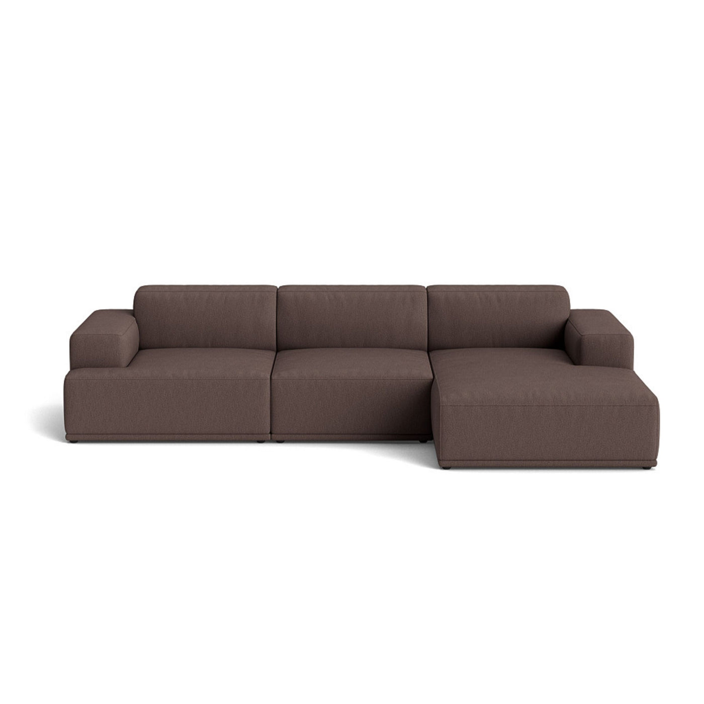 Muuto Connect Soft Modular 3 Seater Sofa, configuration 3. Made-to-order from someday designs. #colour_clay-6-red-brown