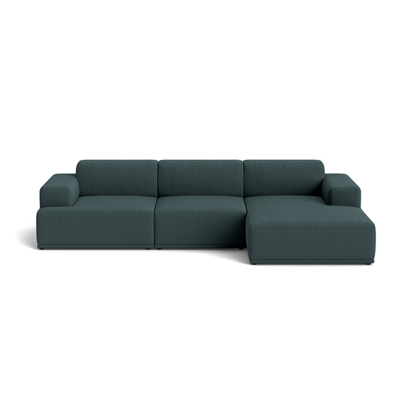 Muuto Connect Soft Modular 3 Seater Sofa, configuration 3. Made-to-order from someday designs. #colour_steelcut-180