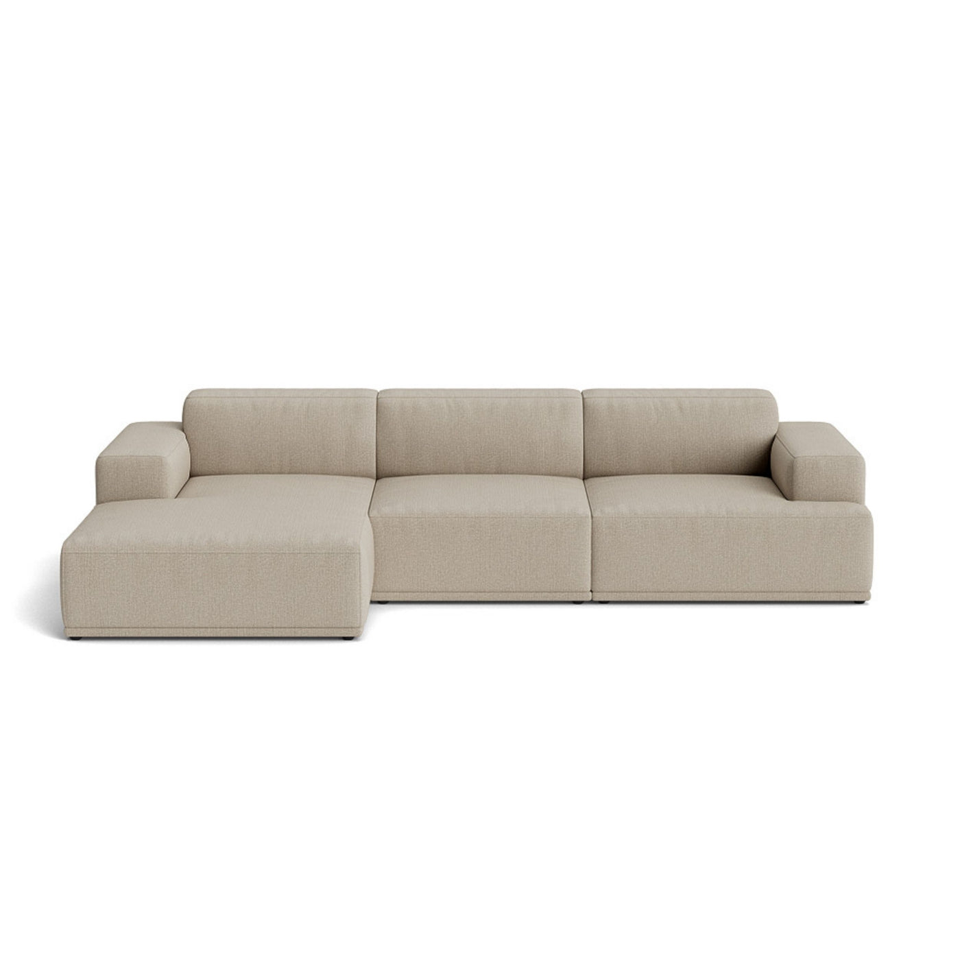 Muuto Connect Soft Modular 3 Seater Sofa, configuration 2. Made-to-order from someday designs. #colour_clay-10