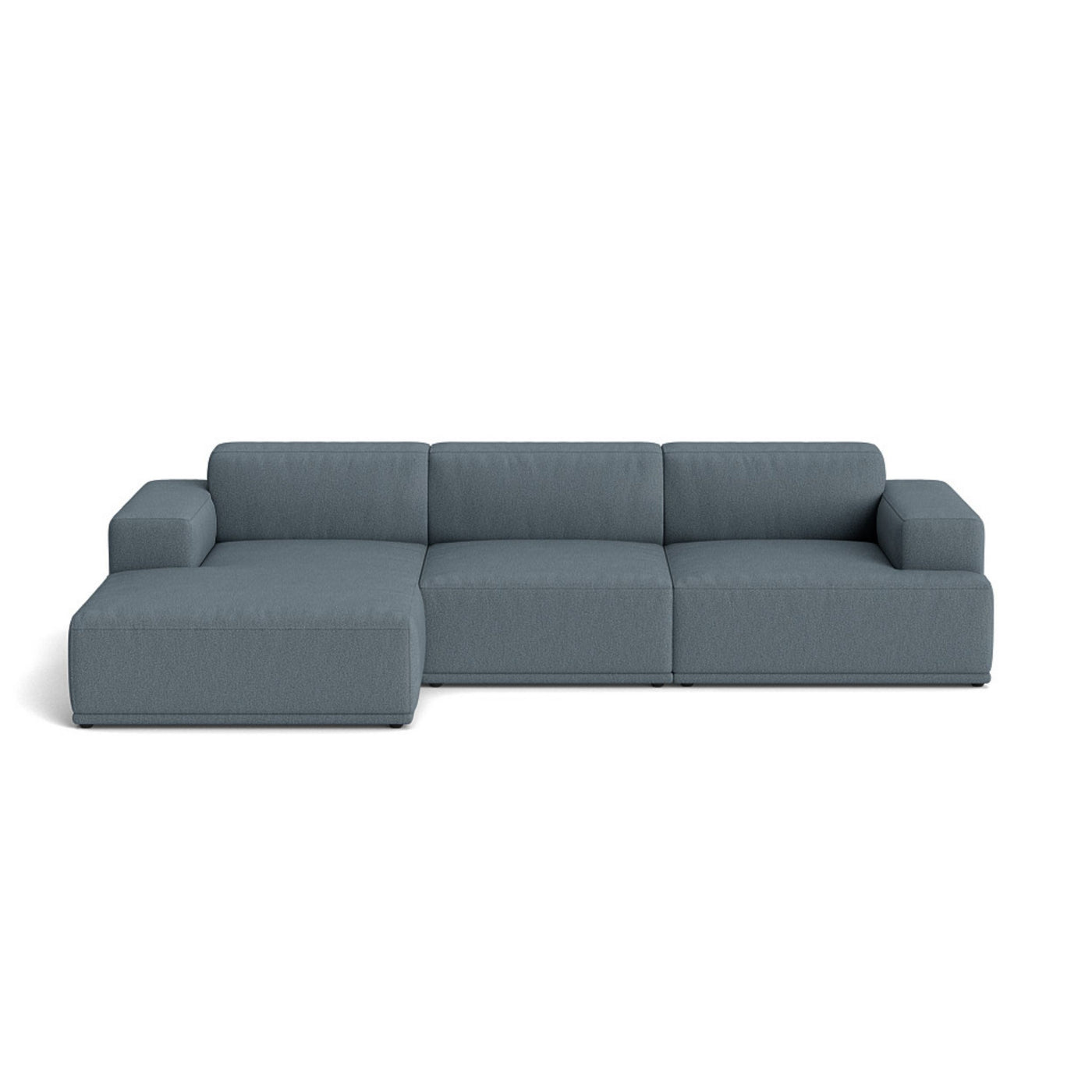 Muuto Connect Soft Modular 3 Seater Sofa, configuration 2. Made-to-order from someday designs. #colour_clay-1-blue