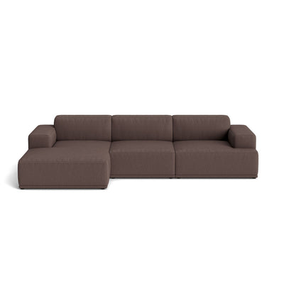Muuto Connect Soft Modular 3 Seater Sofa, configuration 2. Made-to-order from someday designs. #colour_clay-6-red-brown