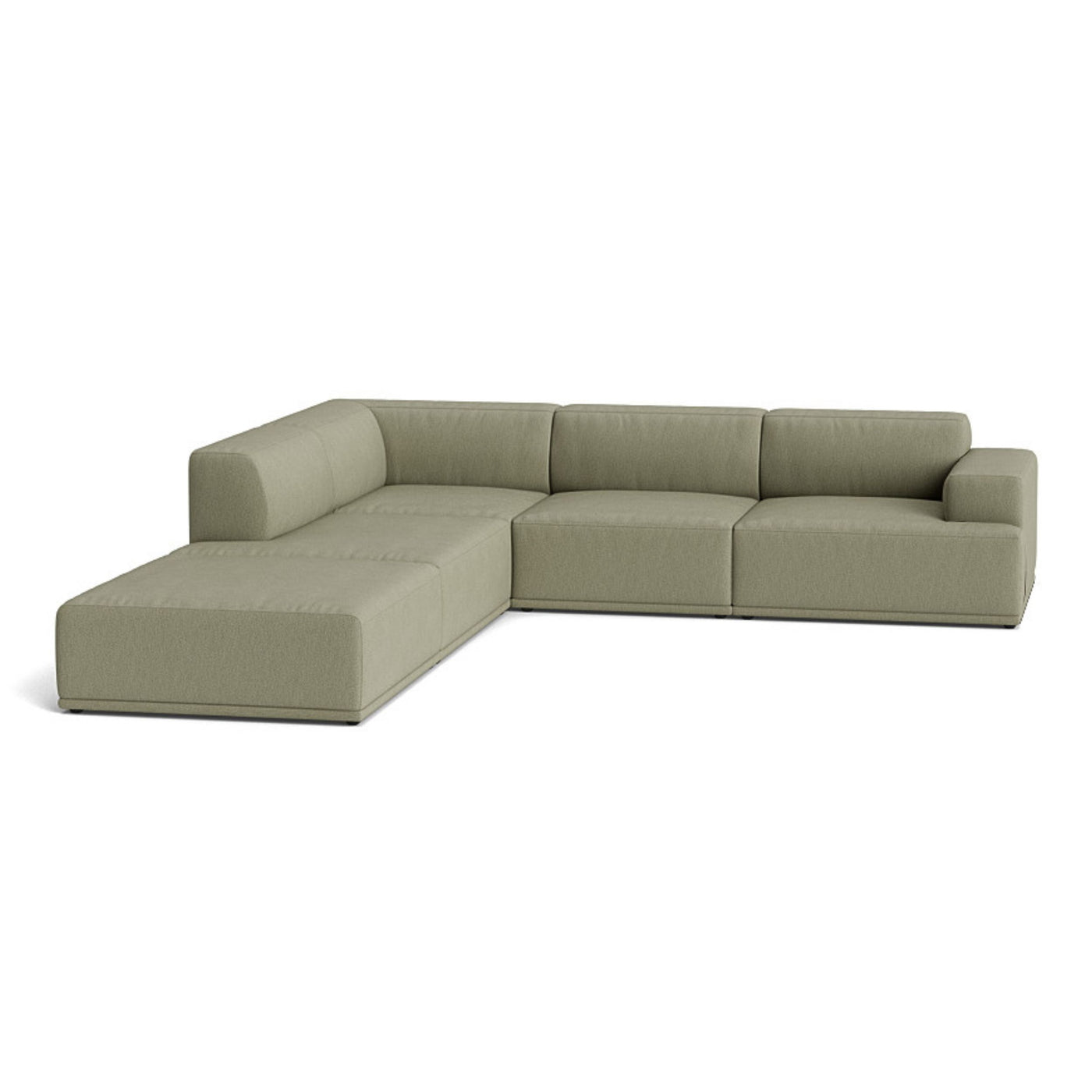 Muuto Connect Soft Modular Corner Sofa, configuration 1. Made-to-order from someday designs. #colour_clay-15