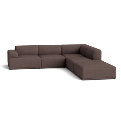 Muuto Connect Soft Modular Corner Sofa, configuration 2. Made-to-order from someday designs. #colour_clay-6-red-brown