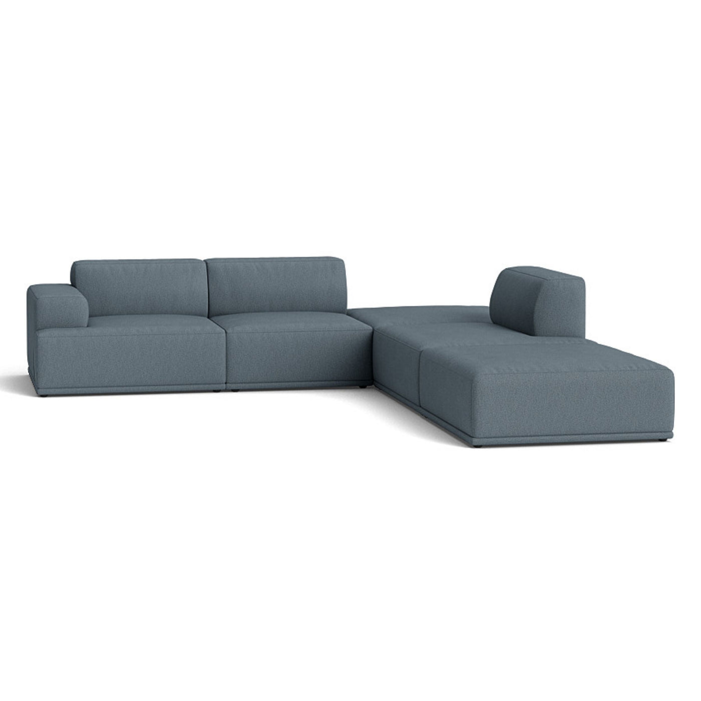 Muuto Connect Soft Modular Corner Sofa, configuration 3. made-to-order from someday designs. #colour_clay-1-blue