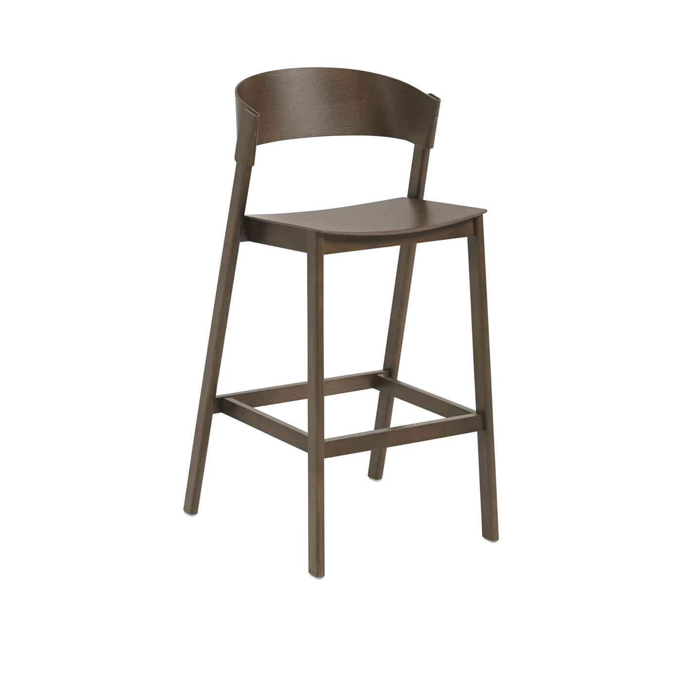 Muuto Cover bar stool 75cm. Shop online at someday designs. #colour_stained-dark-brown
