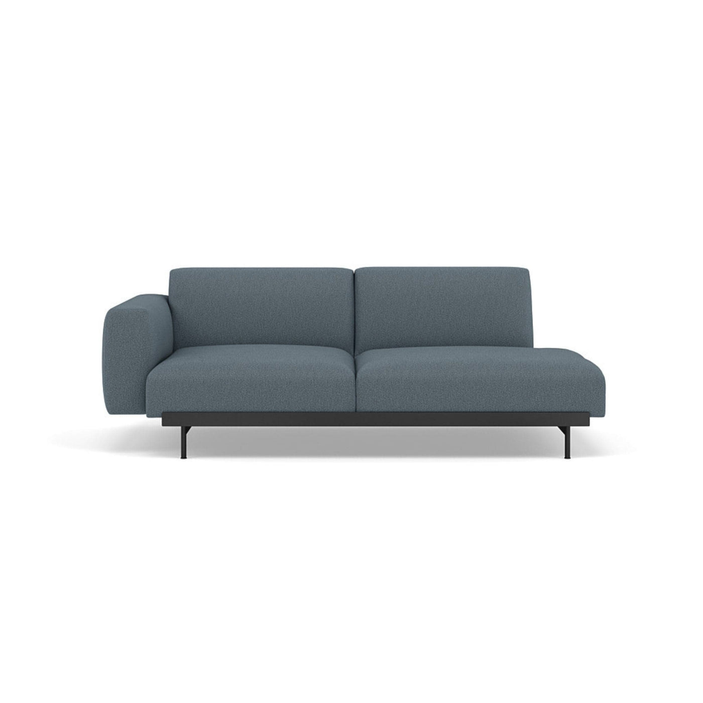 Muuto In Situ Modular 2 Seater Sofa, configuration 3 in clay 1 fabric. Made to order from someday designs #colour_clay-1-blue