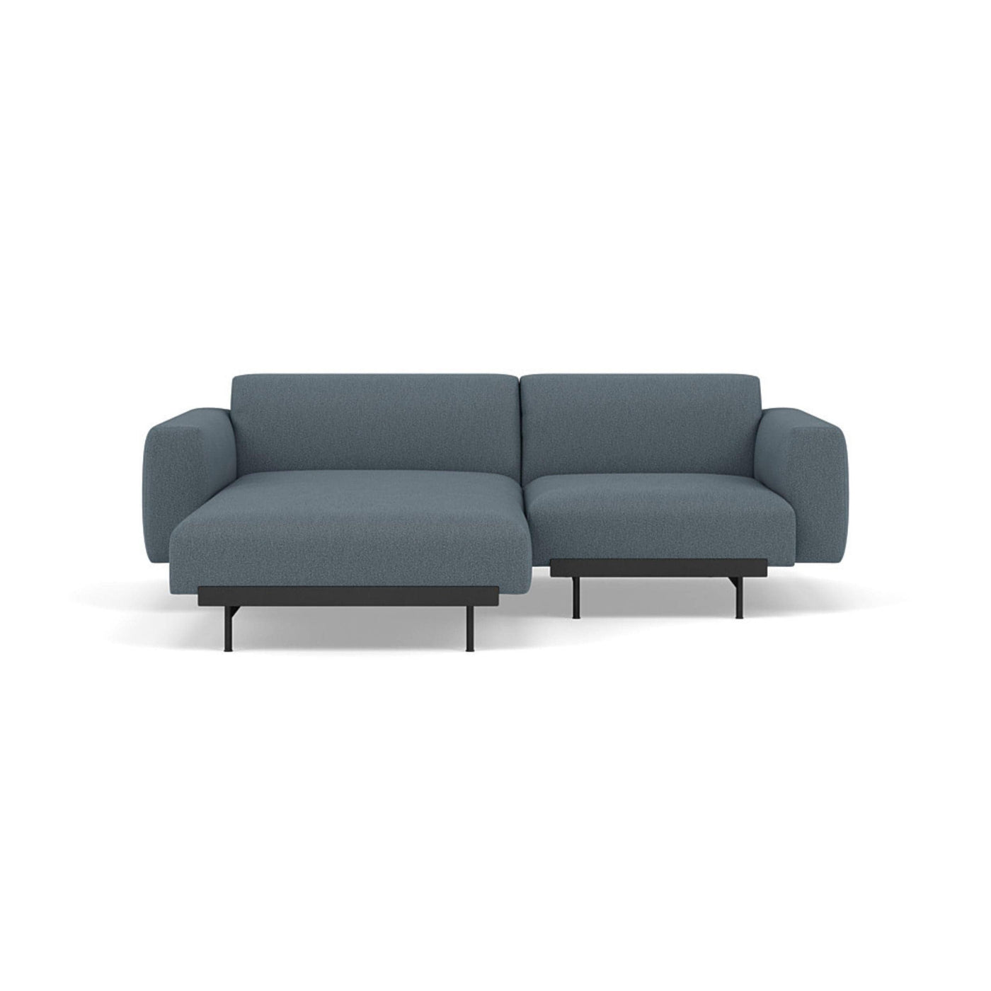 Muuto In Situ Modular 2 Seater Sofa, configuration 5 in clay 1 fabric. Made to order from someday designs #colour_clay-1-blue