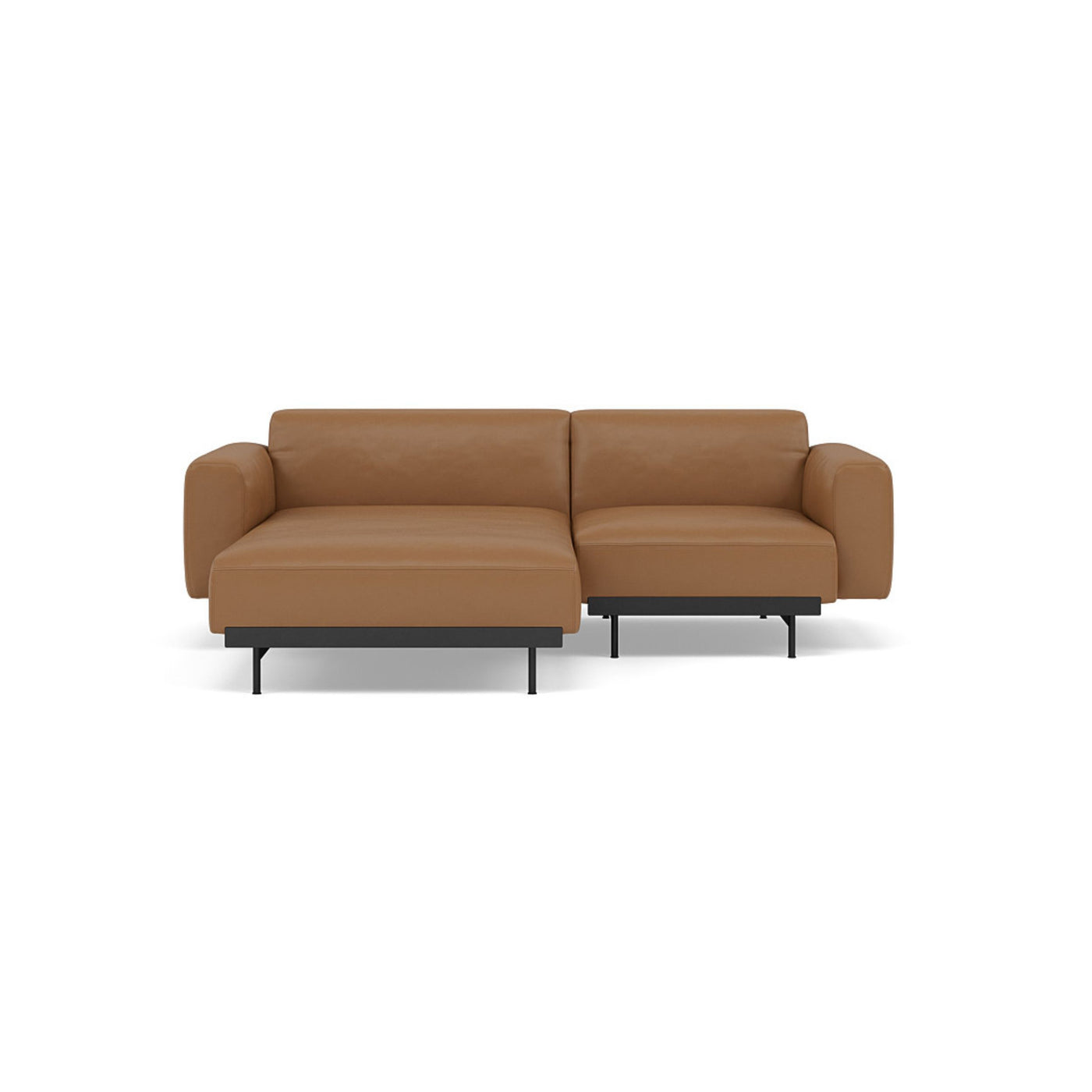 Muuto In Situ 2 Seater sofa in configuration 5. Made to order from someday designs. #colour_cognac-refine-leather