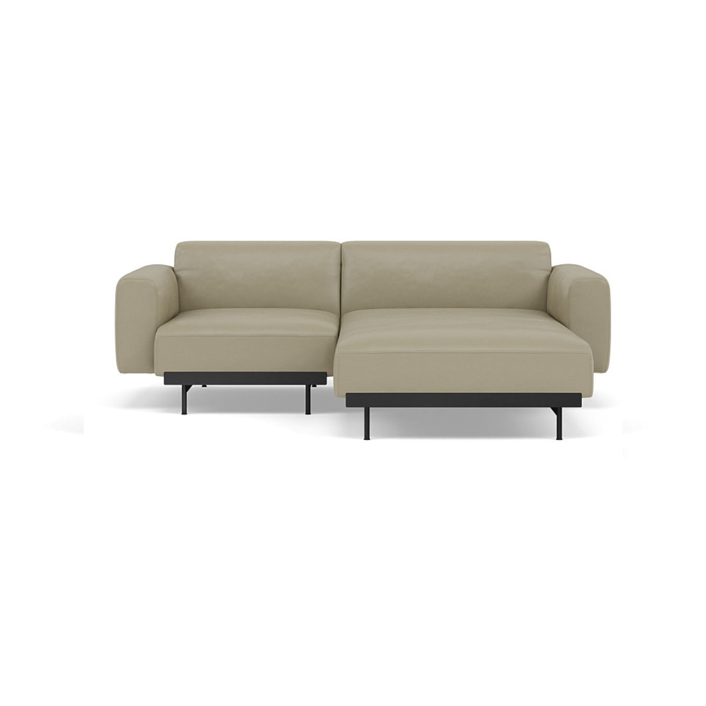 Muuto In Situ 2 Seater sofa in configuration 4. Made to order from someday designs. #colour_stone-refine-leather