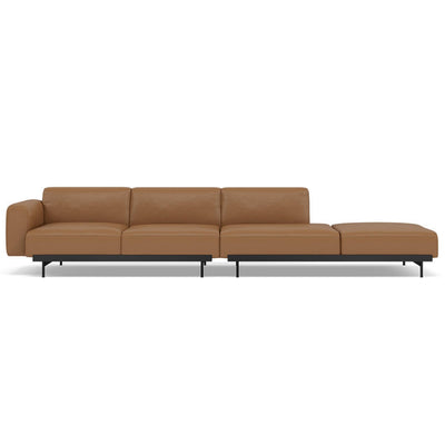 Muuto In Situ Modular 4 Seater Sofa configuration 2. Made to order from someday designs. #colour_cognac-refine-leather