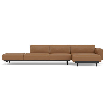 Muuto In Situ Modular 4 Seater Sofa configuration 4. Made to order from someday designs. #colour_cognac-refine-leather