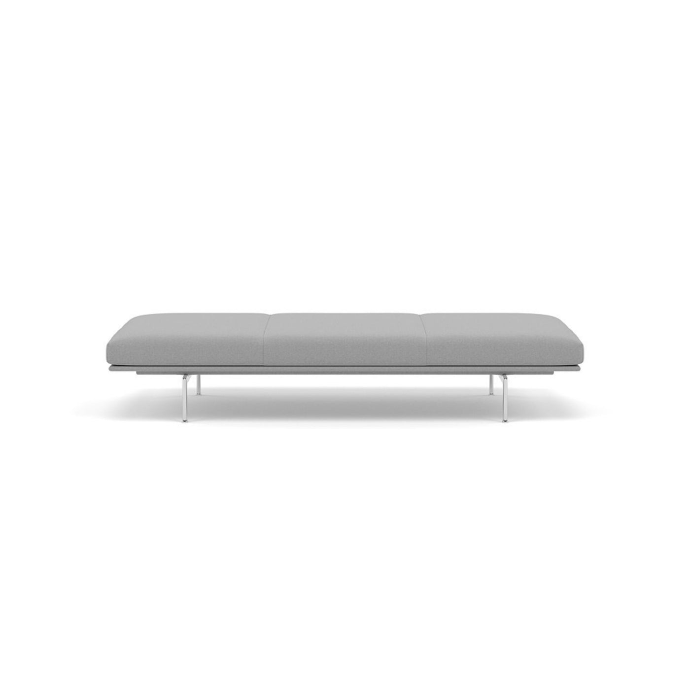 muuto outline daybed with polished aluminium legs. Made to order from someday designs. #colour_steelcut-trio-133