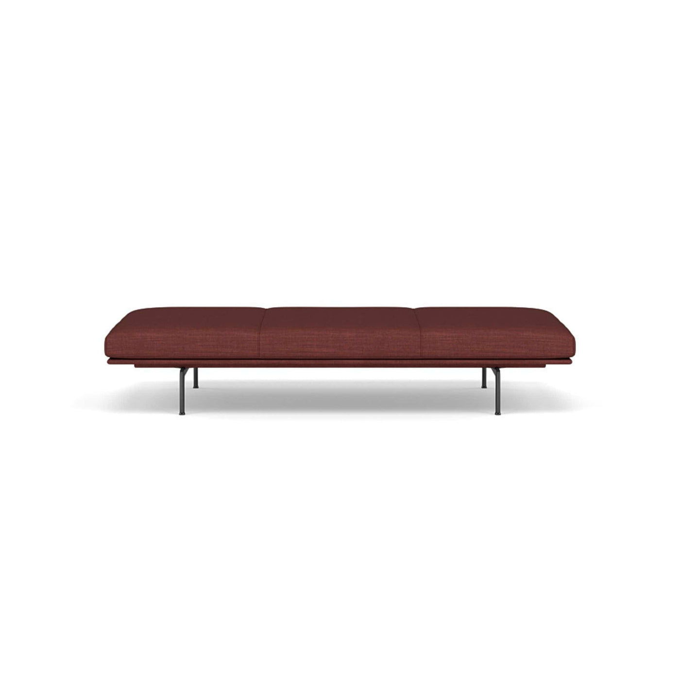 muuto outline daybed in canvas 576 red fabric and black legs. Made to order from someday designs. #colour_canvas-576-red