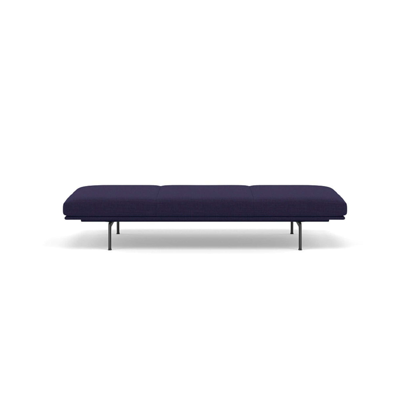 muuto outline daybed in canvas 684 blue and black legs. Made to order from someday designs. #colour_canvas-684-blue