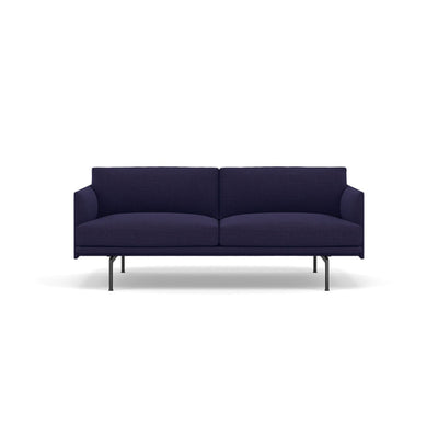 muuto outline 2 seater sofa canvas 684 blue and black legs. Made to order from someday designs. #colour_canvas-684-blue