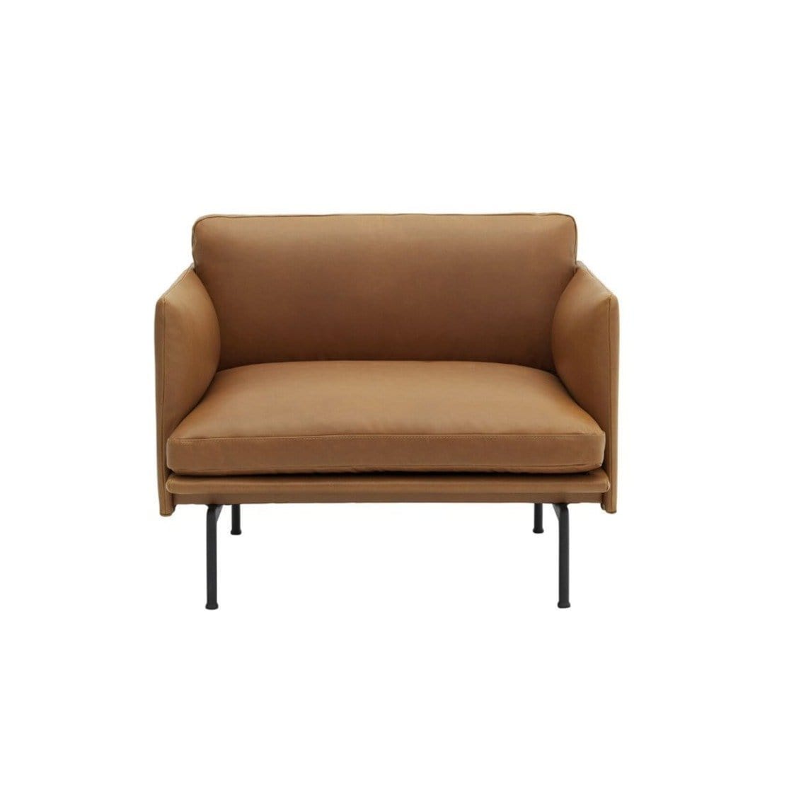 muuto outline chair cognac refined leather available at someday designs. #colour_cognac-refine-leather