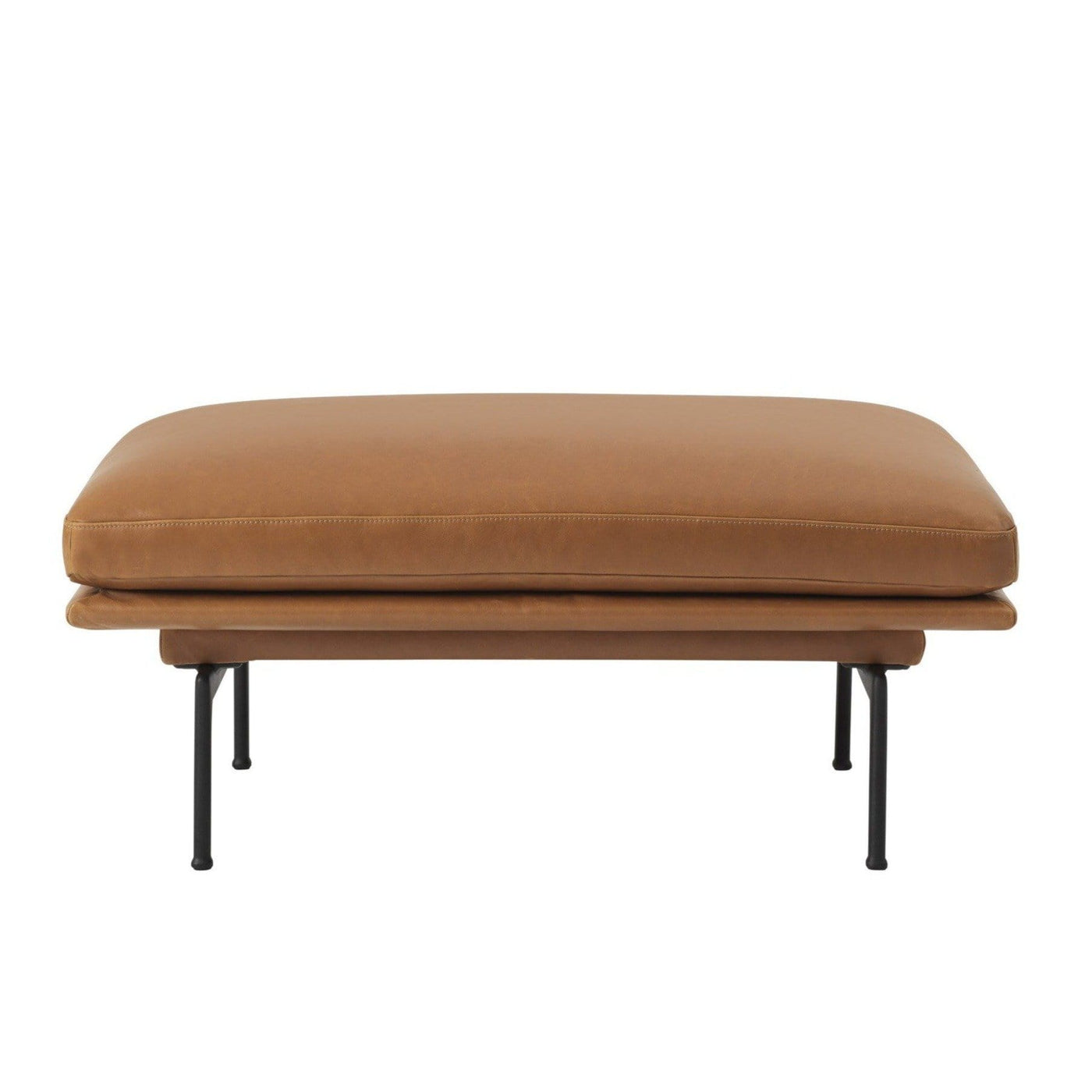 Muuto Outline Pouf, made to order at someday designs. #colour_cognac-refine-leather