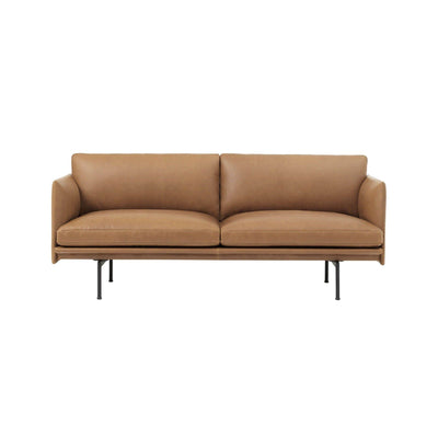 muuto outline 2 seater sofa refined leather available at someday designs. #colour_cognac-refine-leather