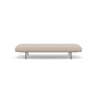 muuto outline daybed in divina md 213 natural fabric and black legs. Made to order from someday designs. #colour_divina-md-213-natural