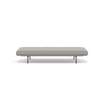 muuto outline daybed in fiord 151 grey fabric and black legs. Made to order from someday designs. #colour_fiord-151