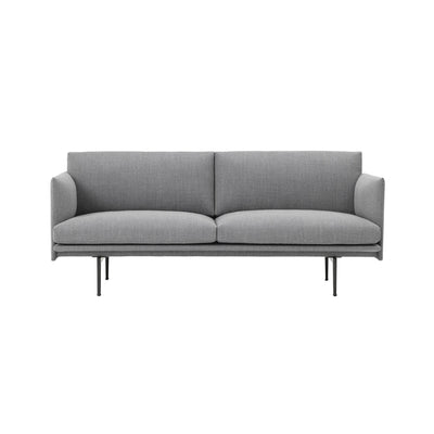 Muuto Outline 2 Seater Sofa in grey fabric. Made to order from someday designs. #colour_fiord-151
