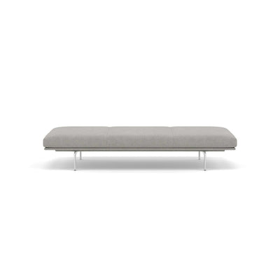 muuto outline daybed in fiord 151 grey fabric and polished aluminium legs. Made to order from someday designs. #colour_fiord-151