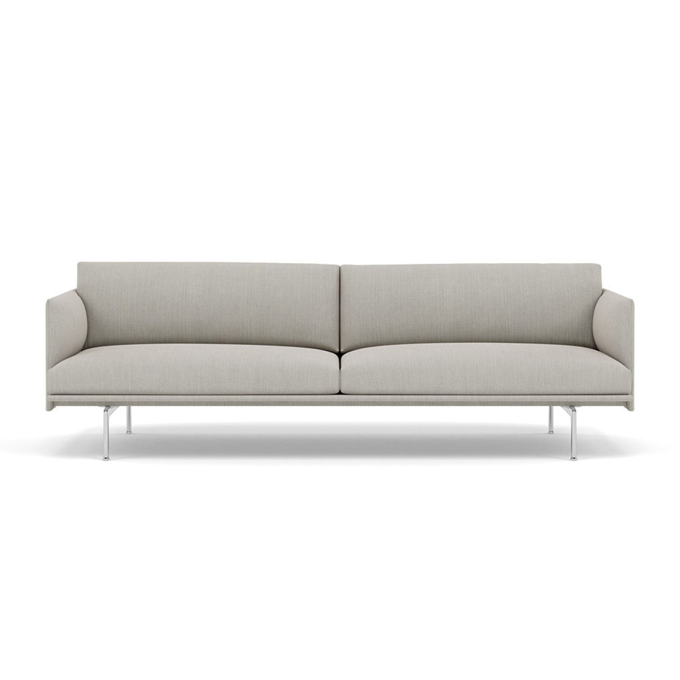Muuto Outline Studio Sofa 220 polished aluminium legs. Made to order from someday designs. #colour_fiord-201