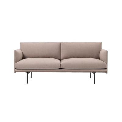 Muuto Outline 2 Seater Sofa with black legs. Made to order from someday designs. #colour_fiord-551