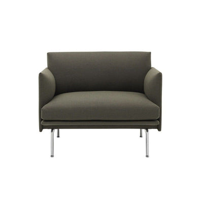 muuto outline chair fiord 961 fabric with polished aluminium legs. Available at someday designs. #colour_fiord-961