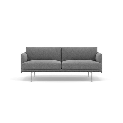 muuto outline 2 seater sofa in hallingdal 166 fabric and polished aluminium legs. made to order from someday designs. #colour_hallingdal-166
