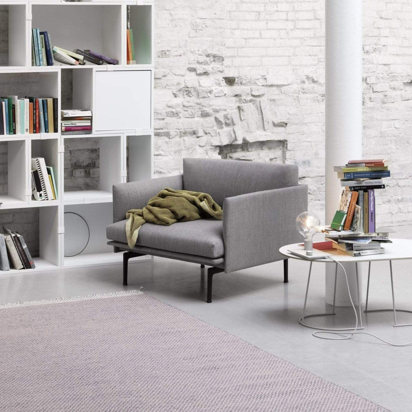 Muuto Outline Chair in Fiord 151 grey fabric. Made to order from someday designs. #colour_fiord-151