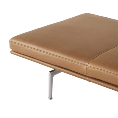 Muuto Outline Daybed in cognac refine leather. Made to order from someday designs. #colour_cognac-refine-leather