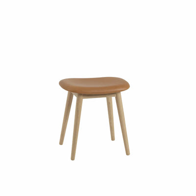 muuto fiber stool in cognac refine leather, available at someday designs. #colour_cognac-refine-leather