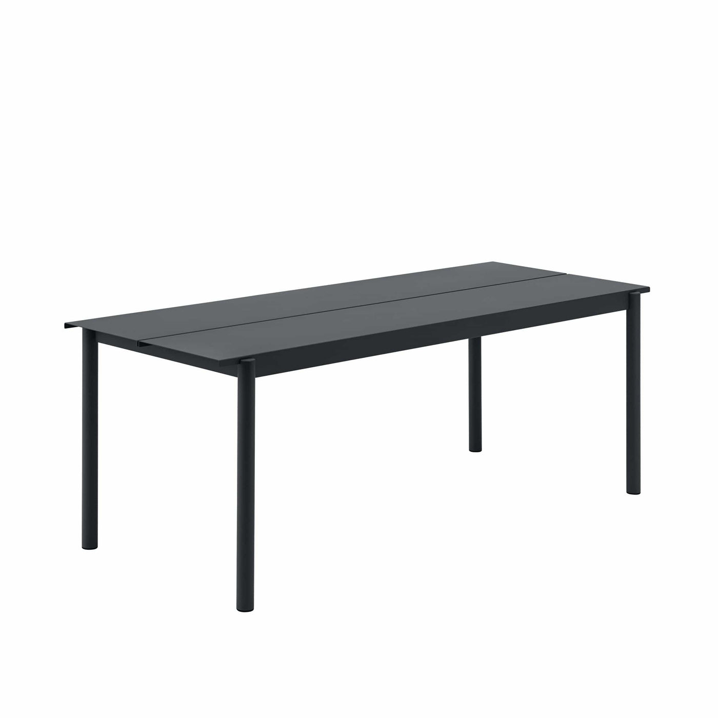 Muuto Linear Steel Table 200x75 in black, available from someday designs. #colour_black