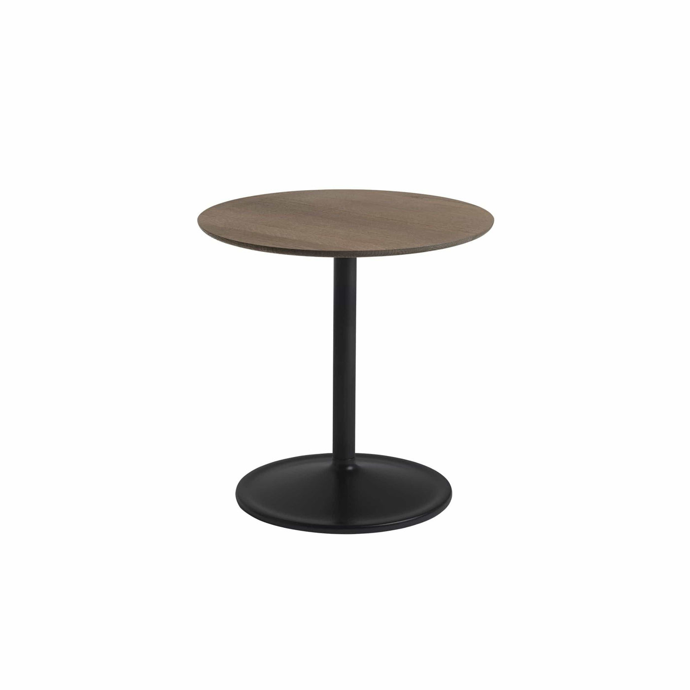 Muuto Soft side table Ø48 x 48cm high. Shop online at someday designs. #colour_solid-smoked-oak-black