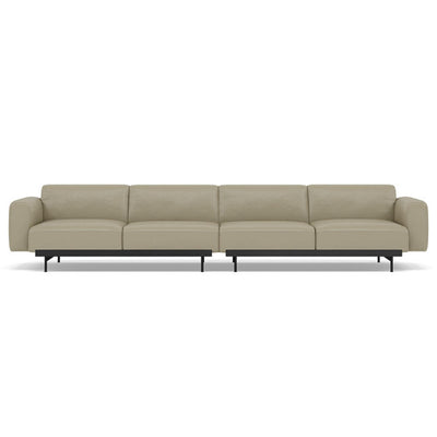 Muuto In Situ Modular 4 Seater Sofa configuration 1.  Made to order from someday designs. #colour_stone-refine-leather