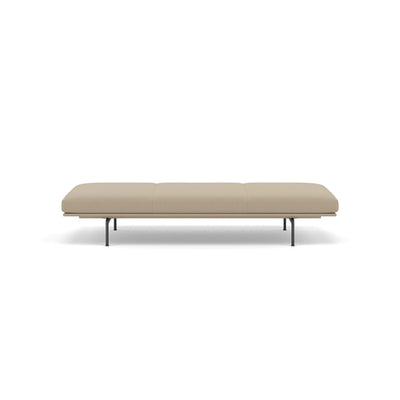 muuto outline daybed in clara 248 natural fabric and black legs. Made to order from someday designs. #colour_clara-248
