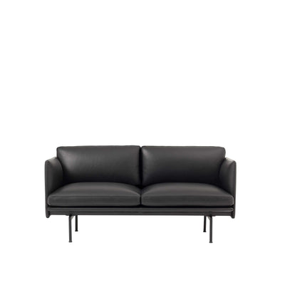 Muuto Outline Studio Sofa in Black Refine Leather. Made to order from someday designs