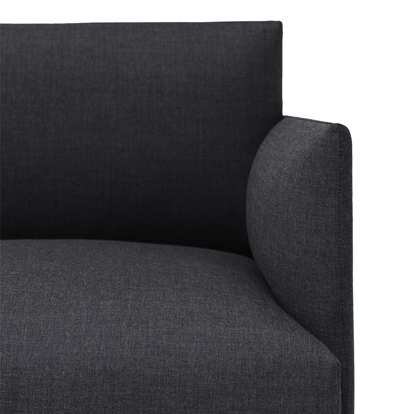 Remix 163 by Kvadrat. Grey fabric for Muuto Outline, Rest sofas & Echo poufs. Order free fabric swatches at someday designs. 