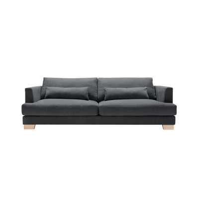 someday designs toft 3 seater sofa in pure 02 grey, oak legs. #colour_pure-02-grey