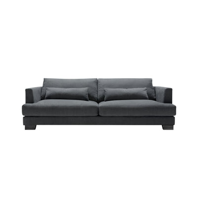 someday designs toft 3 seater sofa in pure 02 grey, black legs. #colour_pure-02-grey